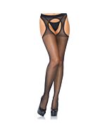 Bas Nylon Suspenseur en Spandex - Noir