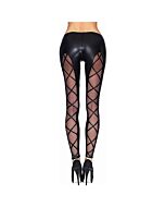 Camiri leggins efecto mojado con transparencias - negro