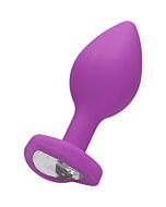 Diamond heart butt plug - grande - morado