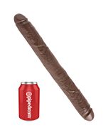 Roi coq de pénis à double réalistico 40,5 cm brun