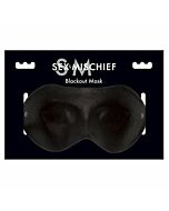Sex & michief Blackout masque en cuir noir
