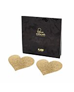 Cache-tétons Brillants Or Cœur