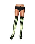Leg Avenue bas opaques stripes noir-vert