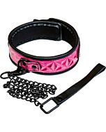 Collier rose Sinful avec la chaîne