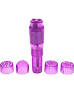 Stimulateur avec des têtes interchangeables pourpres