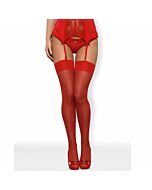 Bas autofixants Obsessive Rouge Passion (Taille L/XL)
