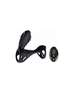 Gladiator f anillo vibrador con plug y mando a distancia - negro