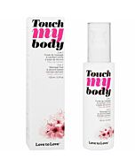 Touch My Body 2 en 1 silicone huile lubrifiante massage + cherry blossom 100ml