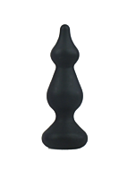 Amuse anal bouchon noir silicone s 100 10cm