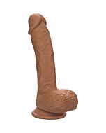 Silicone Double 21,5cm Marron