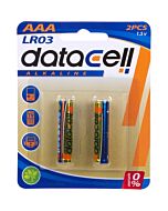 Blister de 2 piles alcalines LR03/AAA - Datacell - Qualité Premium