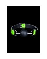 Aïe ! Bâillon avec Boule Fluorescente - Glow in the Dark