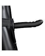 Aïe ! Harnais Strap-On Creux Courbé Texturé - Noir 20cm