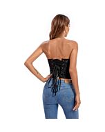 Corset PVC Steel Boned XL: Corset en PVC à baleines en acier taille XL
