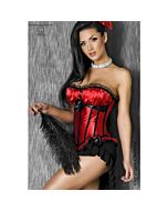 Corset en Satin avec Nœud - Rouge ou Noir