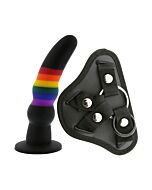 Dildo ceinture Arc-en-ciel