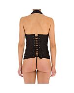 Corset Métallique Noir Séductrice Nocturne