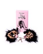 Menottes léopard en peluche