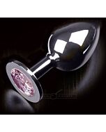 Branchez bijoux anal grand argent / rose