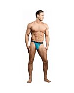 puissance Homme micro string bleu bambou