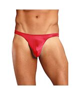 Homme satin rouge puissance string