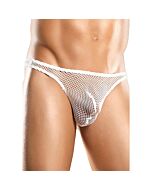 Homme réseau électrique string blanc