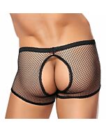 Homme boxeur réseau électrique avec une ouverture noire