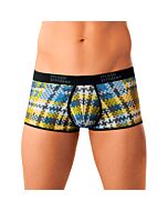 Homme puissance enhancer boxeur impression numérique bleu