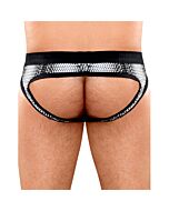 puissance Homme Jockstrap blanc taches noires