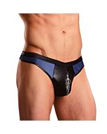 Bleu zipper puissance string Homme