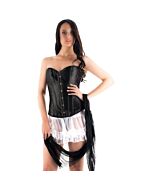 Caramel nuit - set corset avec string assorti tutu noir + écharpe +
