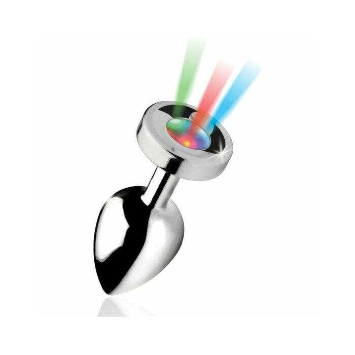 Light up - plug anal long - argent