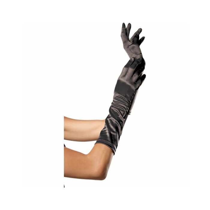 Leg avenue brillant gants noirs