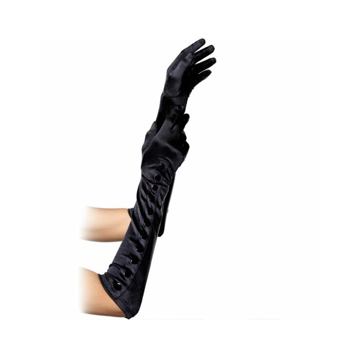 Leg avenue extra longs gants noirs avec des boutons