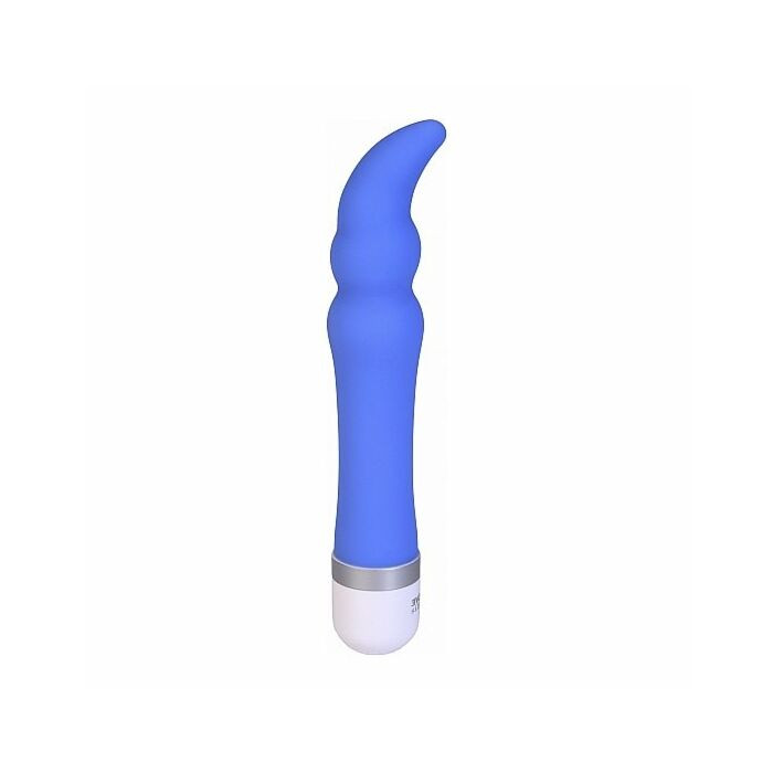 Silicone vibrateur fleur de lis g bleu soyeux