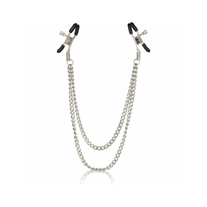 Pinces à seins avec double chaîne