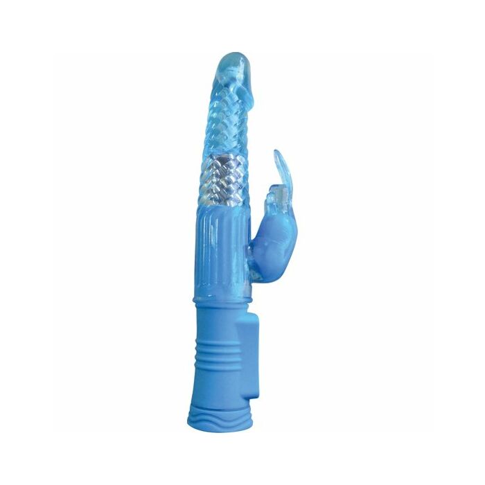 4play luxe vibrateur rampante mince lapin bleu