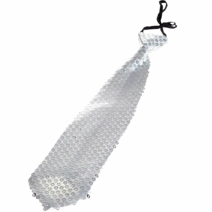 Aliv cravate avec des paillettes d'argent
