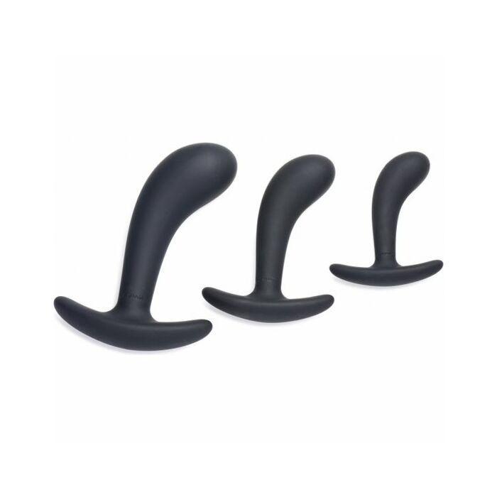 Ensemble anal incurvé - Dark Delights 3 pièces - Noir
