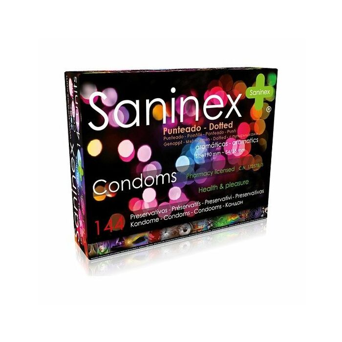 Saninex preservativos punteado - dotted 144 uds