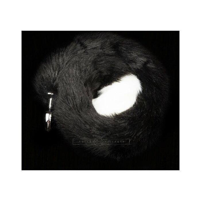 Bouchon argenté avec queue noire