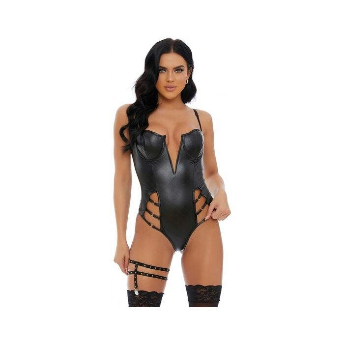 Distress with the best faux leather body negro