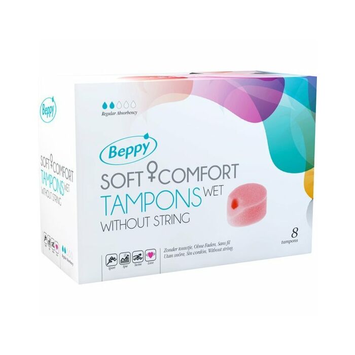 Tampons Beppy lubrifiés 8 pcs