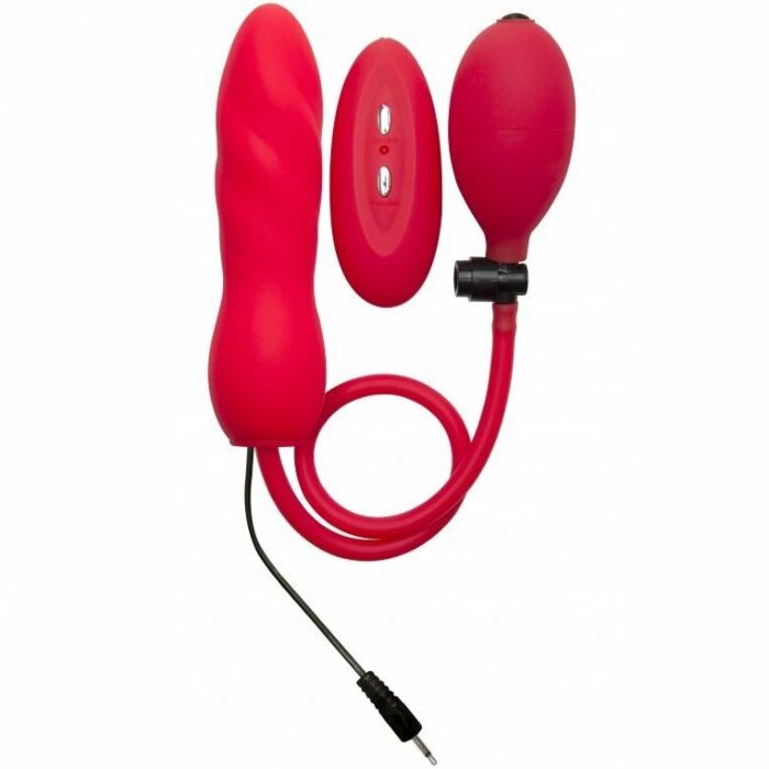 Ouch rouge silicone vibrateur gonflable pénis de 14 cm