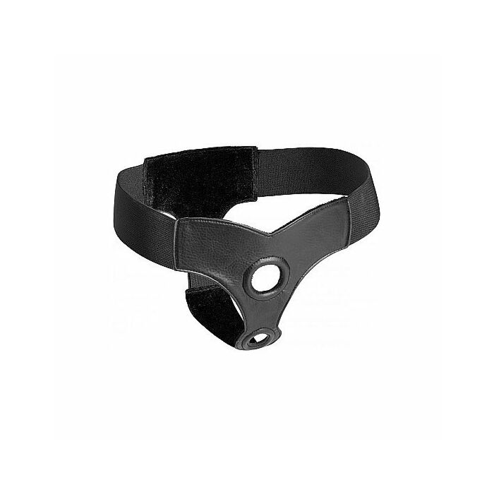 Crave arnés de cuero doble penetración