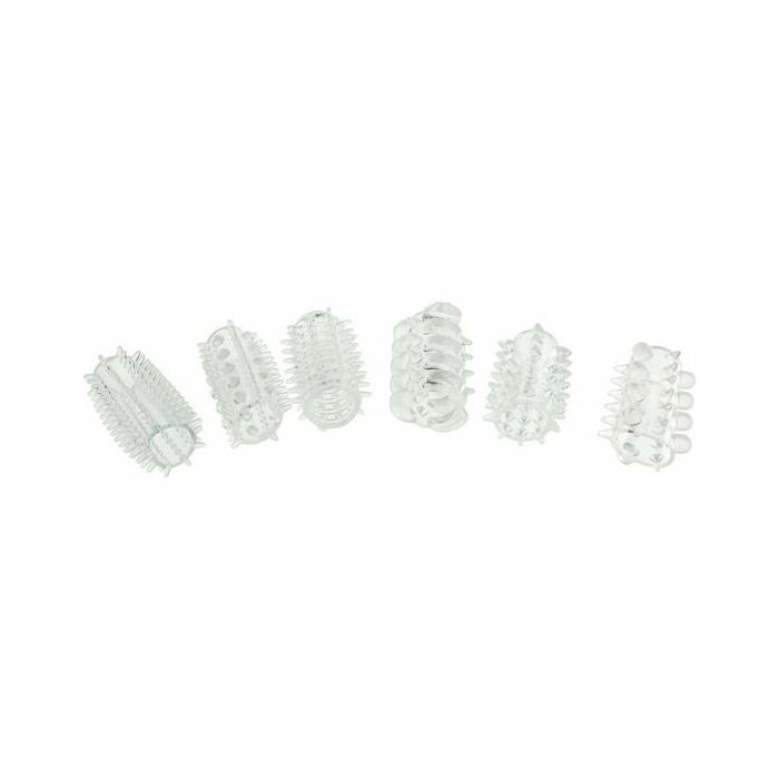 Puissance manchon de pénis transparent 6pcs fixé