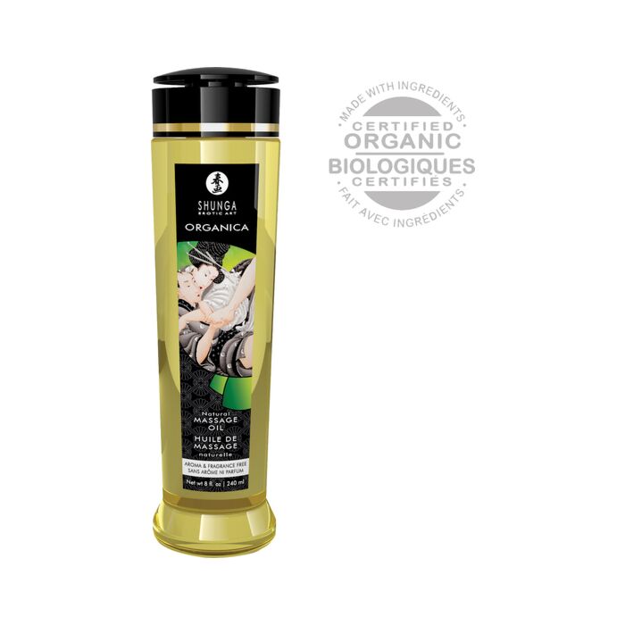 Huile de massage érotique bio comestible Shunga