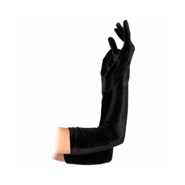 Leg avenue extra longs gants de velours noir