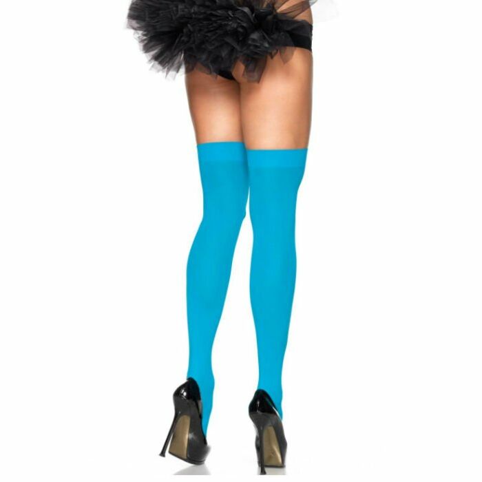 Leg avenue nylon bleu collants opaques néon