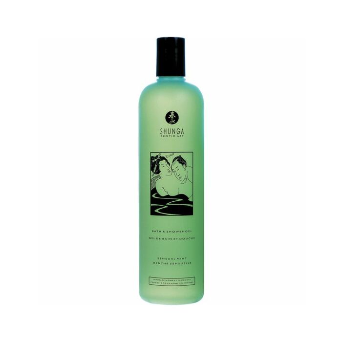Shunga bain et gel douche à la menthe sensuelle